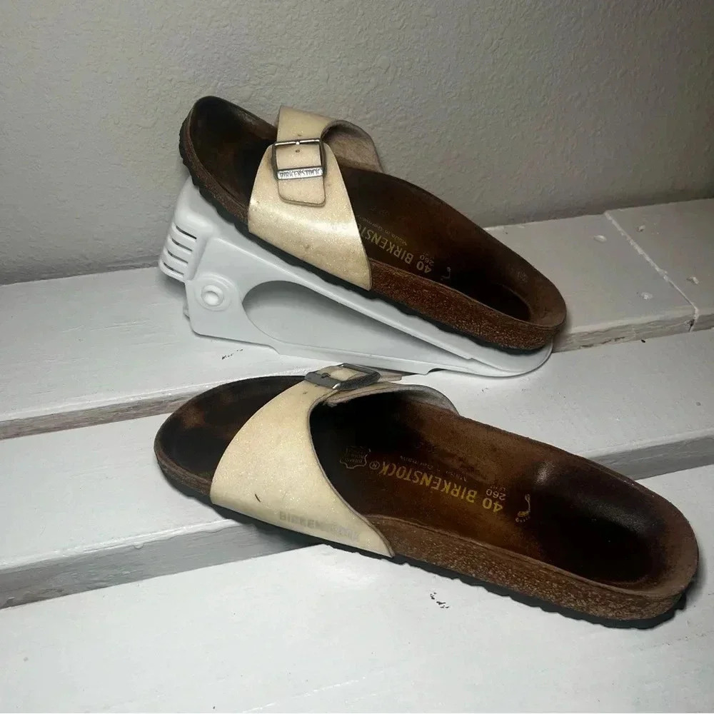 Birkenstock Madrid womens white slide sandals size 9 - Picture 4 of 10